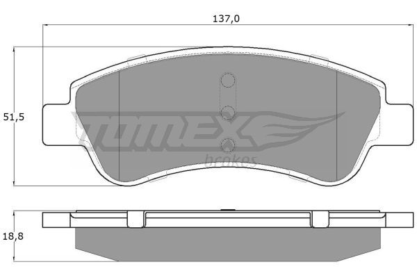 TOMEX BRAKES Комплект тормозных колодок, дисковый тормоз TX 14-64